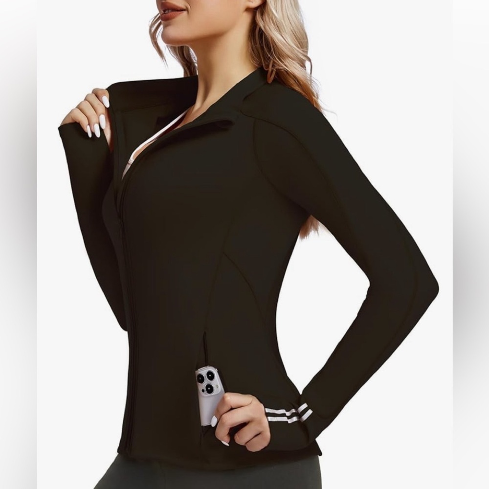 567 TECHNOLOGY PTE. LTD Women's Athletic Track Jacket  Zip Up Reflective Strips